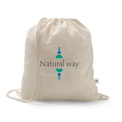 SALAMANCA. Saco tipo mochila em algodão reciclado (70) e poliéster (30 rPET) (150 g/m²)